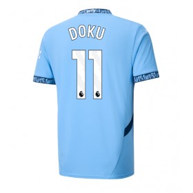 Manchester City Jeremy Doku #11 Hemmakläder 2024-25 Kortärmad